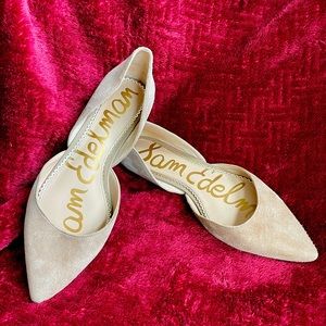 Sam Edelman ‘Rodney’ tan suede flats, 8W